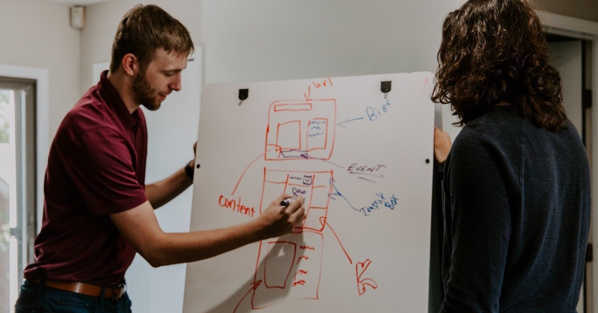 seo on whiteboard